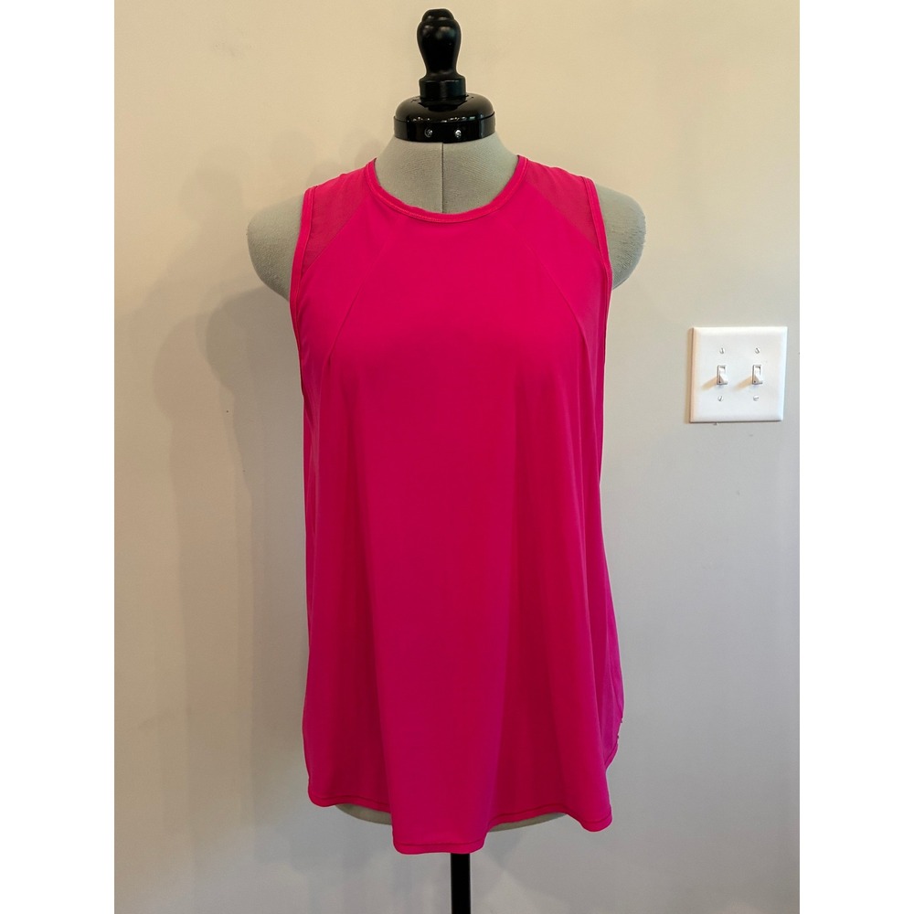 Lululemon Pink Mesh Panel Athletic Sleeveless Training Tank Top